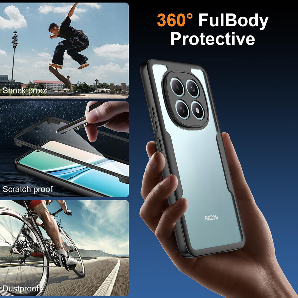 Custodia per Xiaomi Poco M8 / Redmi Note 15 5G, Techsuit, ColorVerse 360, Nera