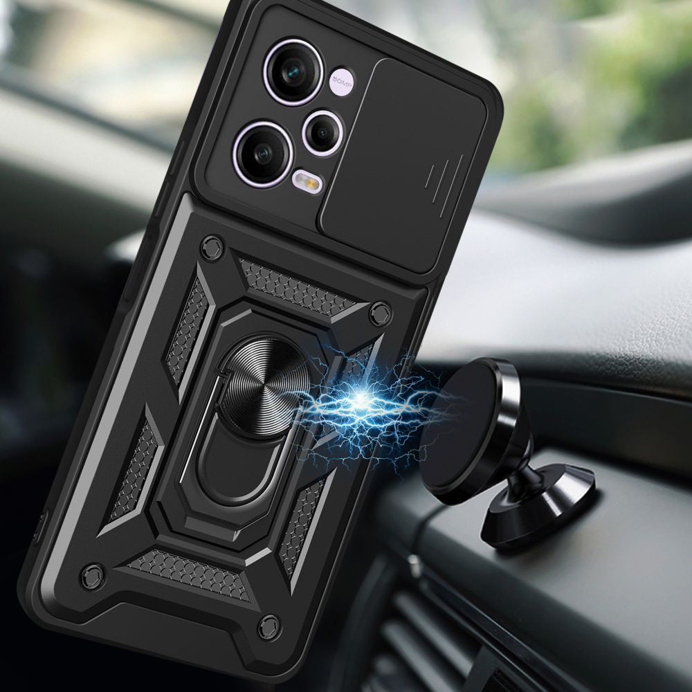 Custodia per Xiaomi Poco X5 Pro / Redmi Note 12 Pro 5G, Techsuit, CamShield, Nera