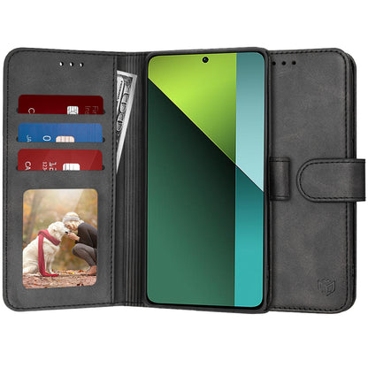 Custodia per Xiaomi Poco X6 / Note 13 Pro 5G, Techsuit, Diary Book, Nera