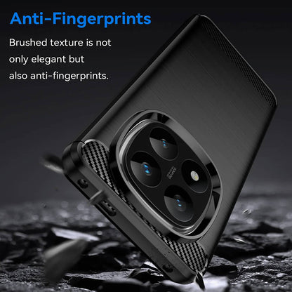 Custodia per Xiaomi Poco X7 / Note 14 Pro 5G, Techsuit, Carbonio, Nera