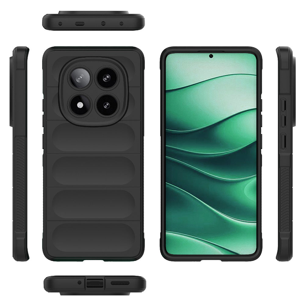Custodia per Xiaomi Poco X7 / Note 14 Pro 5G, Techsuit, Magic Shield, Nera