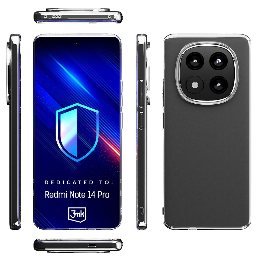 Custodia per Xiaomi Poco X7 / Redmi Note 14 Pro 5G, 3MK, Clear, Trasparente