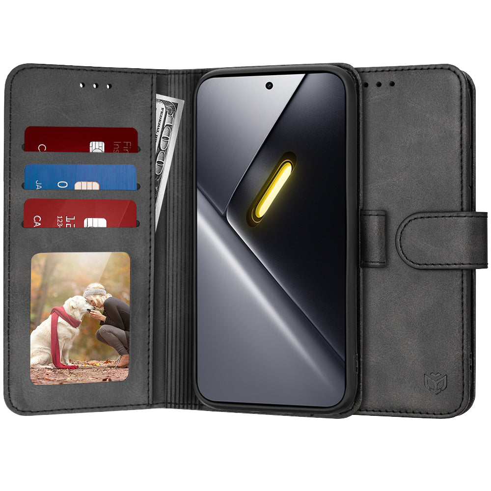 Custodia per Xiaomi Poco X8 Pro Max, Techsuit, Diary Book, Nera