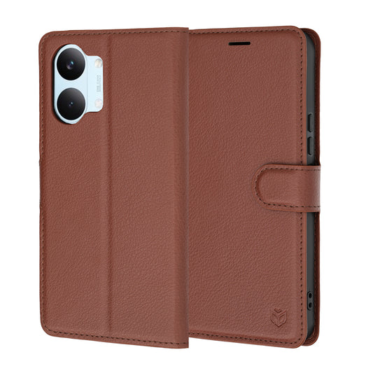 Custodia per Xiaomi Poco X8 Pro Max, Techsuit, Leather Folio, Marrone