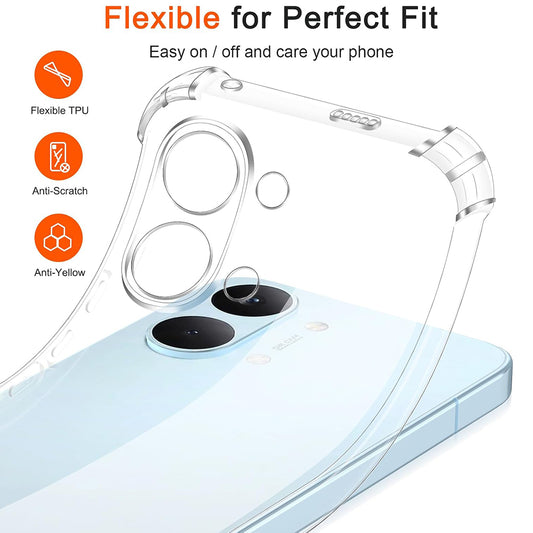 Custodia per Xiaomi Poco X8 Pro Max, Techsuit, Shockproof Clear, Trasparente