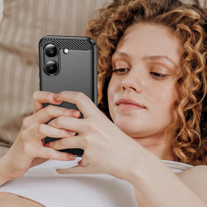 Custodia per Xiaomi Poco X8 Pro, Techsuit, Carbonio, Blu