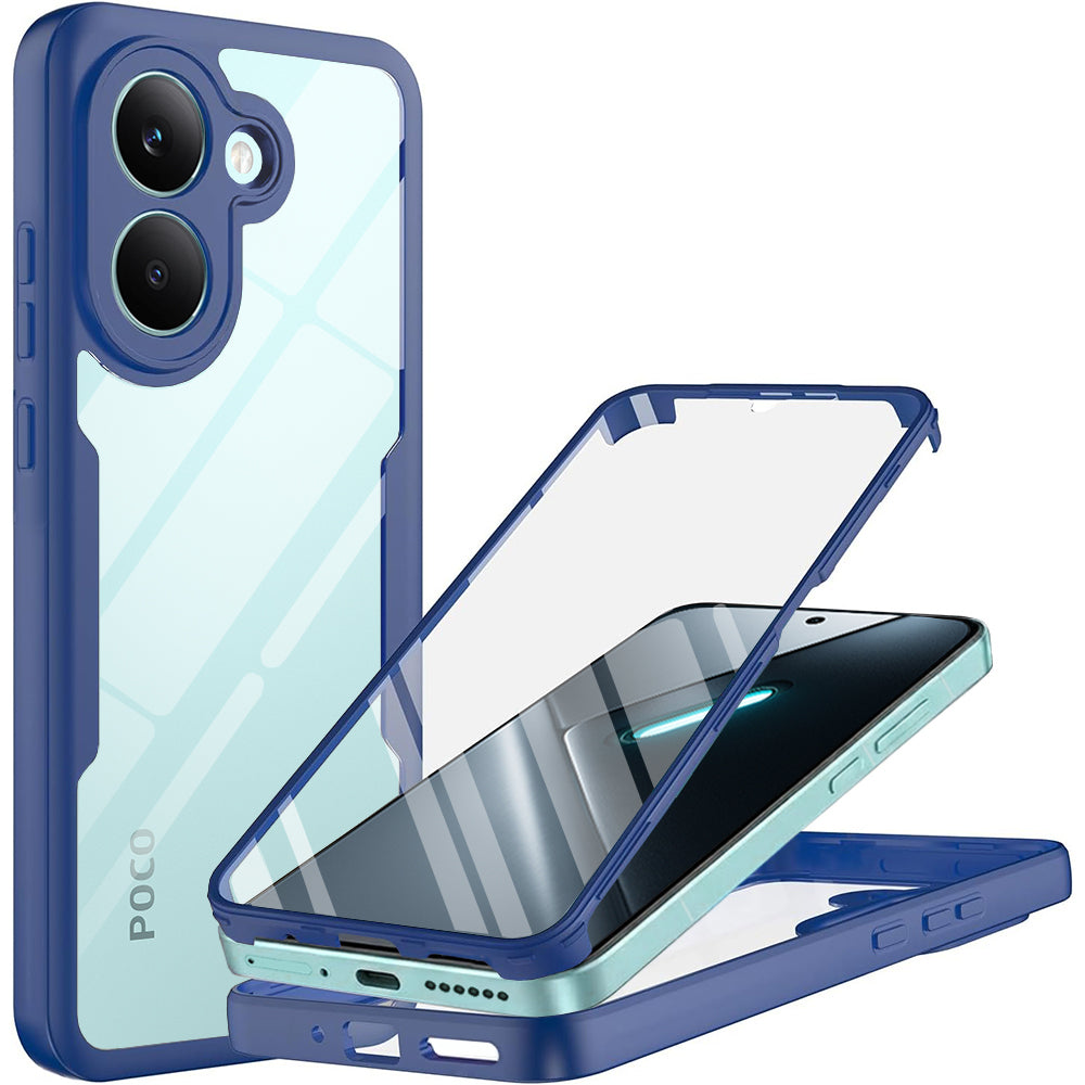 Custodia per Xiaomi Poco X8 Pro, Techsuit, ColorVerse 360, Blu