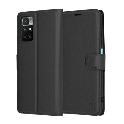 Custodia per Xiaomi Redmi 10 2022 / 10 (2021), Techsuit, Leather Folio, Nera