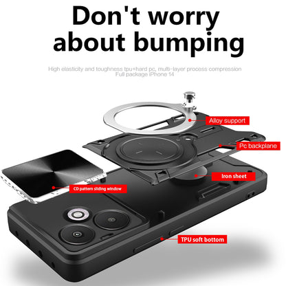 Custodia per Xiaomi Redmi 13C 5G, Techsuit, CamGuard Pro, Blu