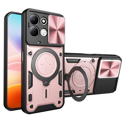 Custodia per Xiaomi Redmi 17 5G / 17 4G, Techsuit, CamGuard Pro, rosa dorato