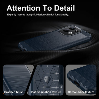 Custodia per Xiaomi Redmi 17 5G / 17 4G, Techsuit, Carbonio, Blu