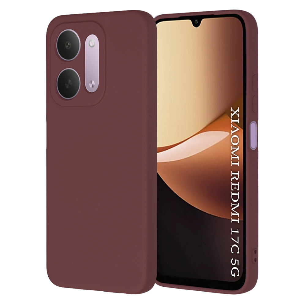 Custodia per Xiaomi Redmi 17C 5G, Techsuit, SoftFlex, color bordeaux