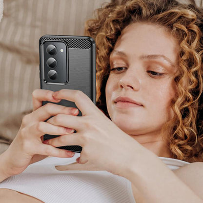 Custodia per Xiaomi Redmi 15 5G / 15 4G, Techsuit, Carbonio, Nera