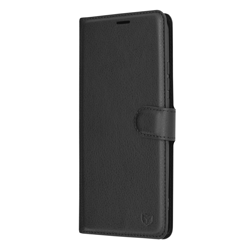 Custodia per Xiaomi Redmi 9C NFC / 9C, Techsuit, Leather Folio, Nera
