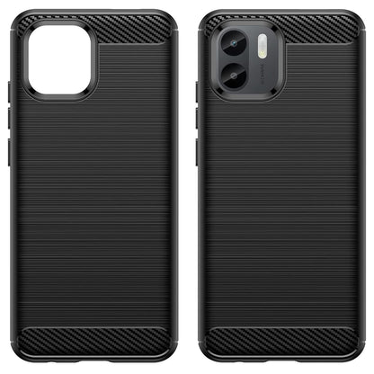 Custodia per Xiaomi Redmi A2 / A1, Techsuit, Carbonio, Nera