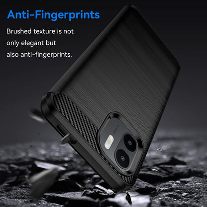 Custodia per Xiaomi Redmi A2 / A1, Techsuit, Carbonio, Nera