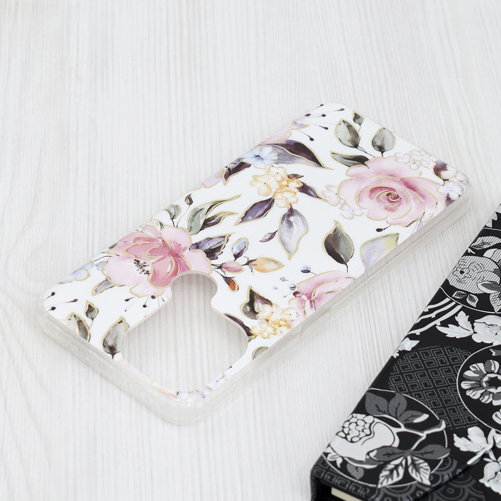 Custodia per Xiaomi Redmi A2+ / A1+, Techsuit, Marble, Bianca