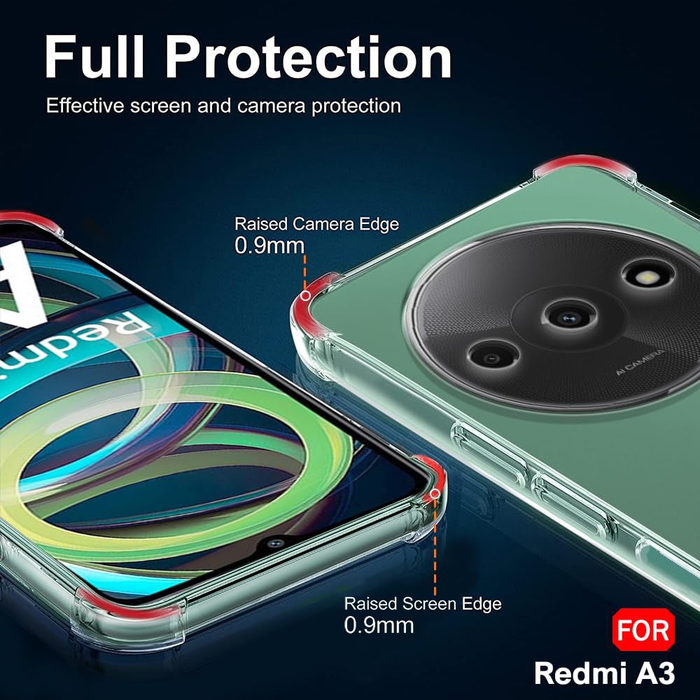 Custodia per Xiaomi Redmi A3x / A3, Techsuit, Shockproof Clear, Trasparente