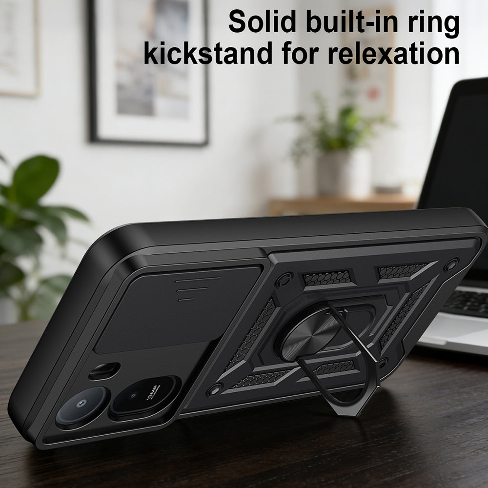 Custodia per Xiaomi Redmi A7 Pro 4G, Techsuit, CamShield, Nera