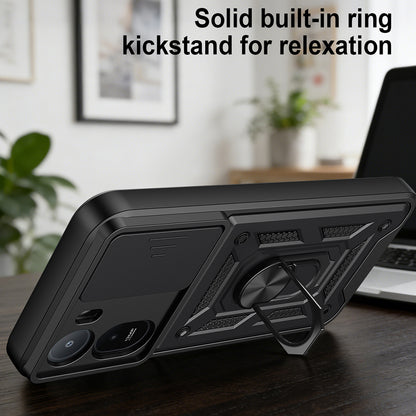 Custodia per Xiaomi Redmi A7 Pro 4G, Techsuit, CamShield, Nera