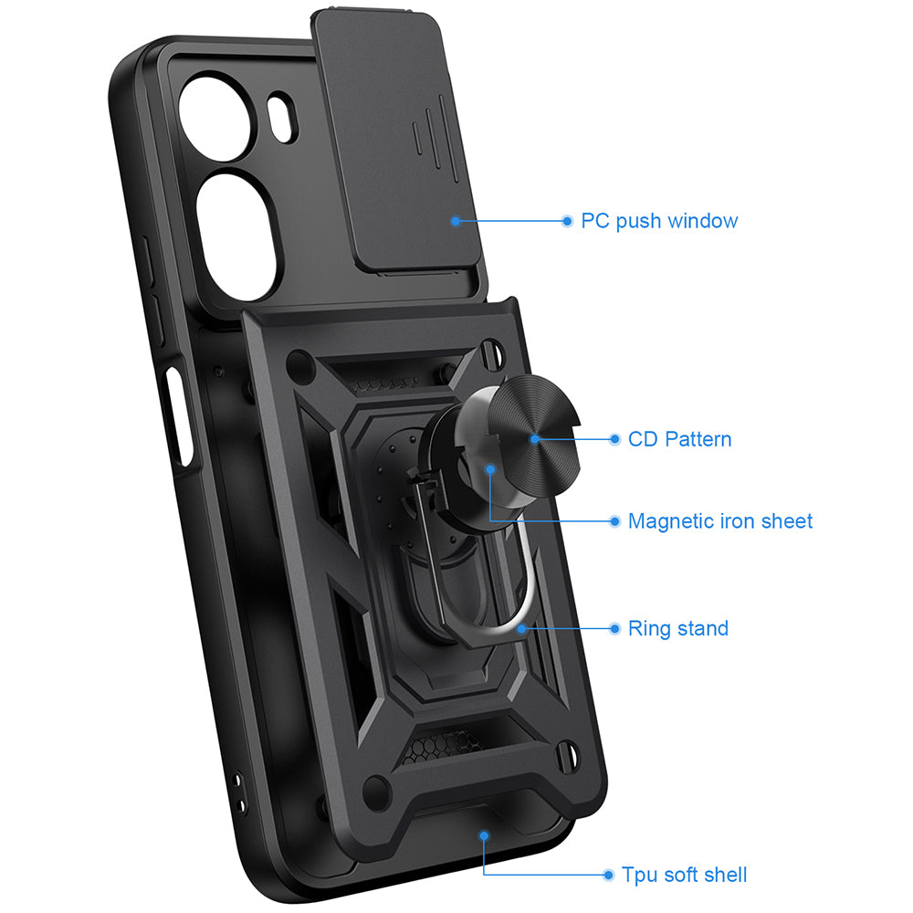 Custodia per Xiaomi Redmi A7 Pro 4G, Techsuit, CamShield, Rosa Dorato