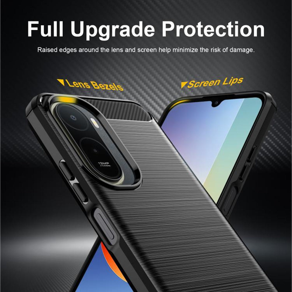 Custodia per Xiaomi Redmi A7 Pro 4G, Techsuit, Carbonio, Nera