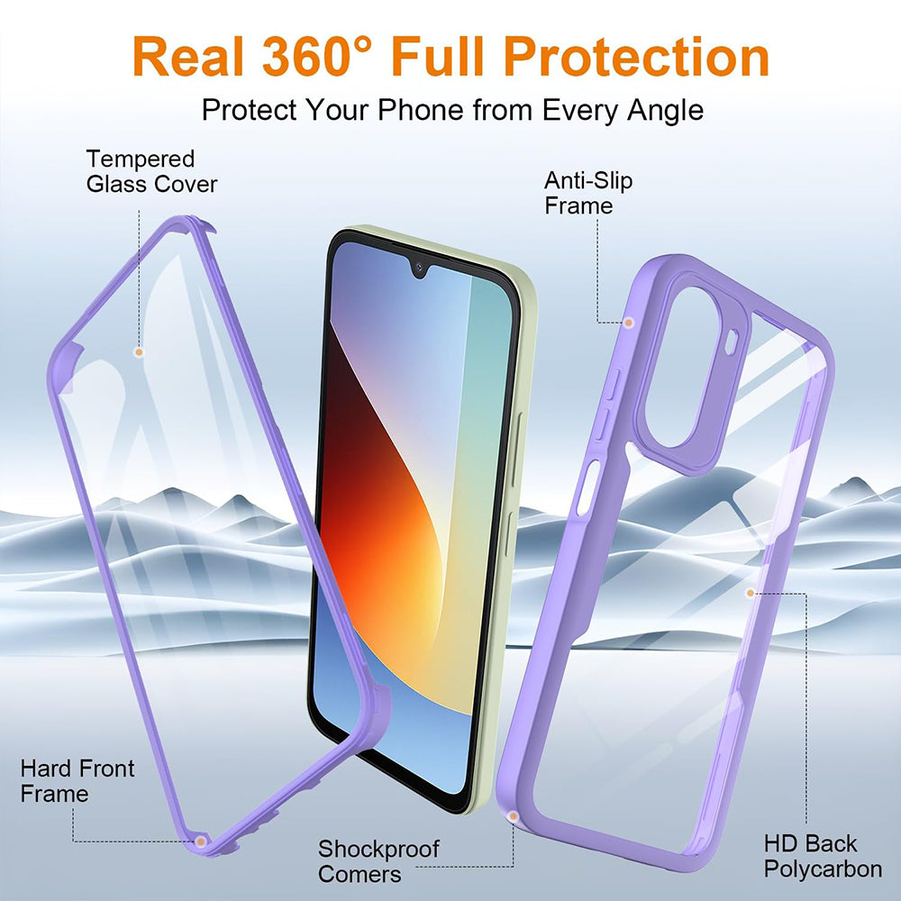 Custodia per Xiaomi Redmi A7 Pro 4G, Techsuit, ColorVerse 360, Viola