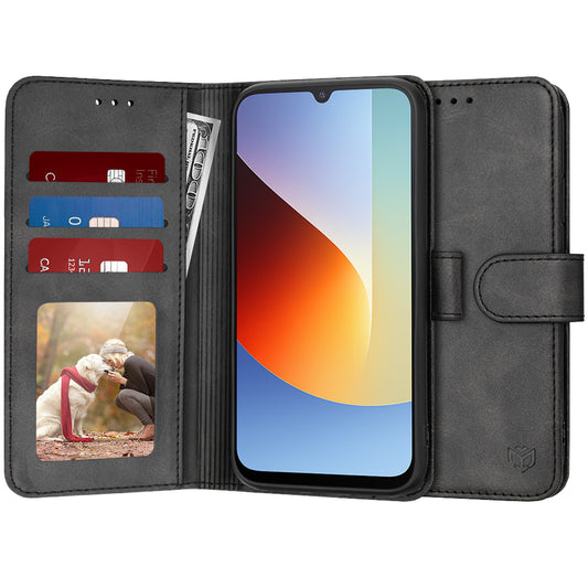 Custodia per Xiaomi Redmi A7 Pro 4G, Techsuit, Diary Book, Nera