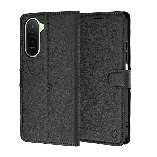 Case for Xiaomi Redmi A7 Pro 4G, Techsuit, Leather Folio, Black