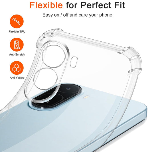 Custodia per Xiaomi Redmi A7 Pro 4G, Techsuit, Shockproof Clear, Trasparente