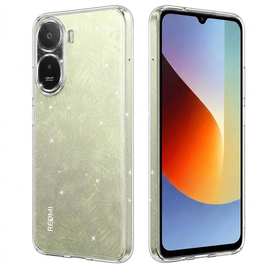 Custodia per Xiaomi Redmi A7 Pro 4G, Techsuit, SparkleSkin Big Hole, trasparente