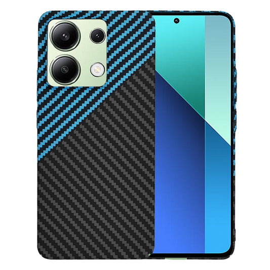 Custodia per Xiaomi Redmi Note 13 4G, Techsuit, Carbonite FiberShell, Nero Bleu