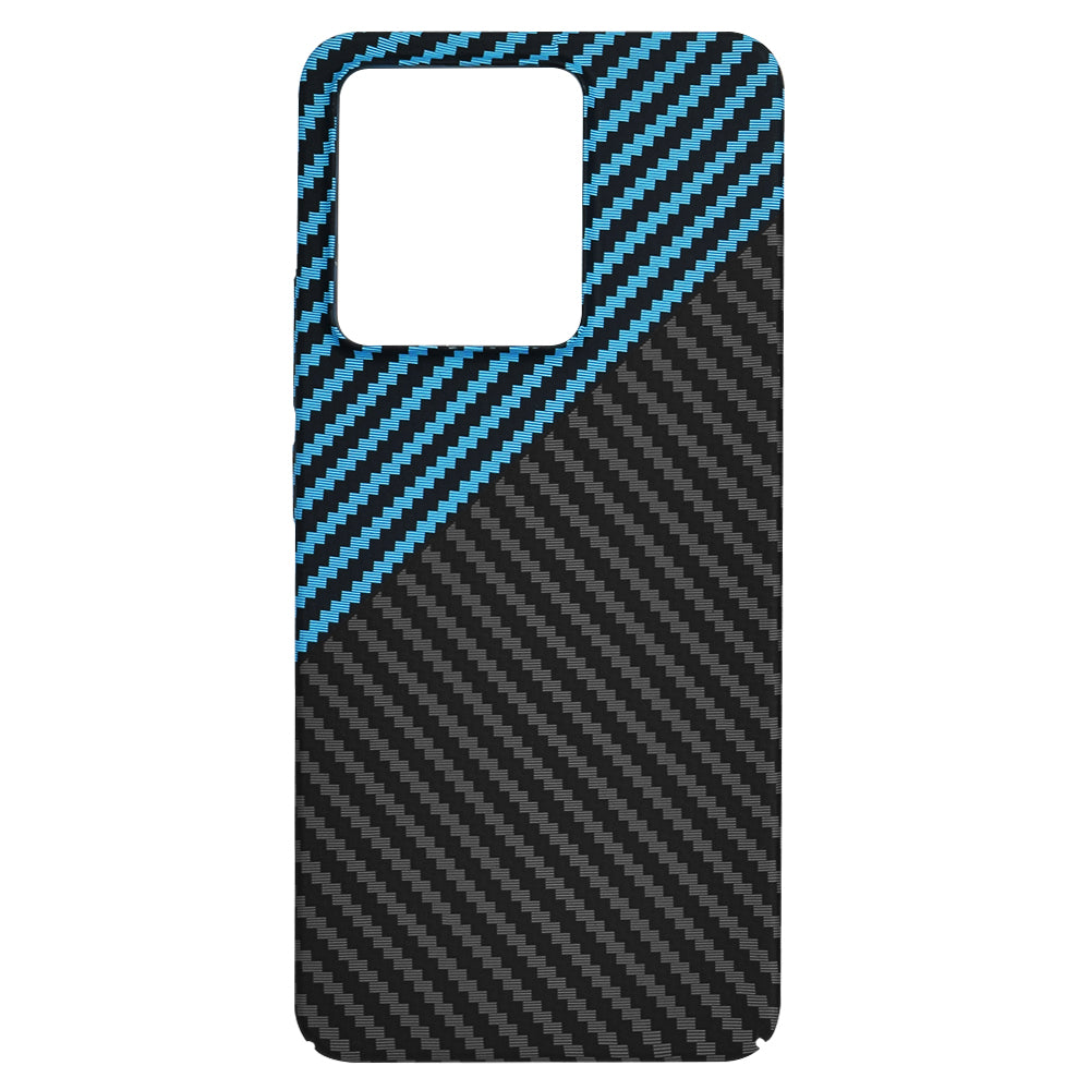 Custodia per Xiaomi Redmi Note 13 4G, Techsuit, Carbonite FiberShell, Nero Bleu