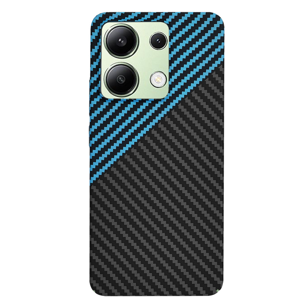 Custodia per Xiaomi Redmi Note 13 4G, Techsuit, Carbonite FiberShell, Nero Bleu