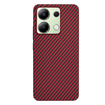 Custodia per Xiaomi Redmi Note 13 4G, Techsuit, Carbonite FiberShell, Rossa
