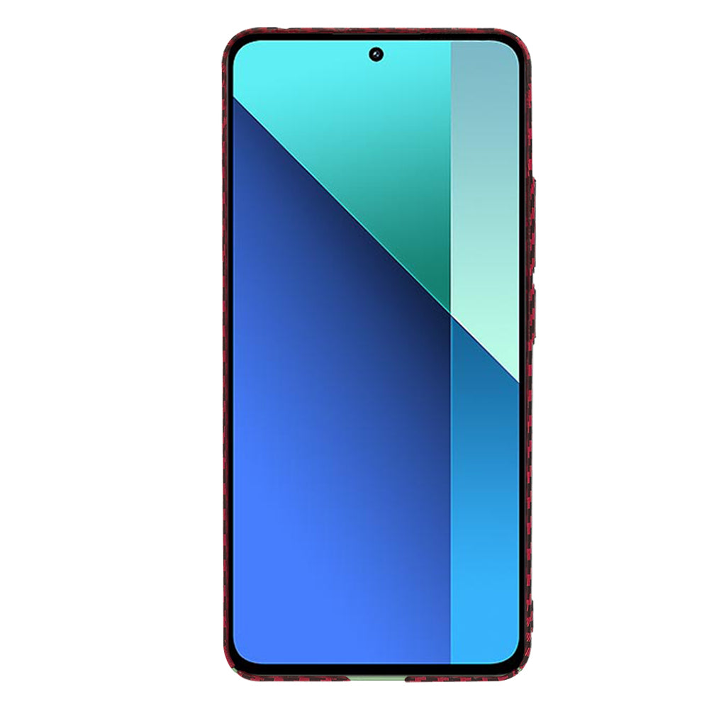 Custodia per Xiaomi Redmi Note 13 4G, Techsuit, Carbonite FiberShell, Rossa