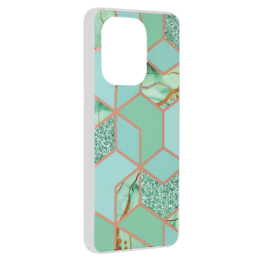 Custodia per Xiaomi Redmi Note 13 4G, Techsuit, Marble, Verde