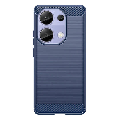 Custodia per Xiaomi Redmi Note 13 Pro 4G / Poco M6 Pro 4G, Techsuit, Carbonio, Blu