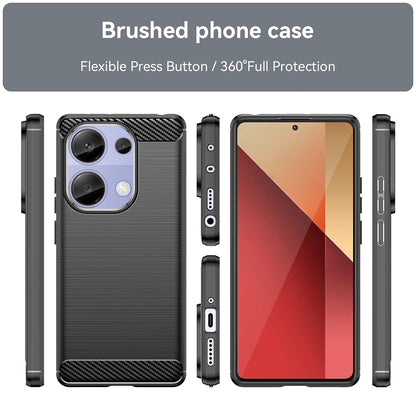 Custodia per Xiaomi Redmi Note 13 Pro 4G / Poco M6 Pro 4G, Techsuit, Carbonio, Blu
