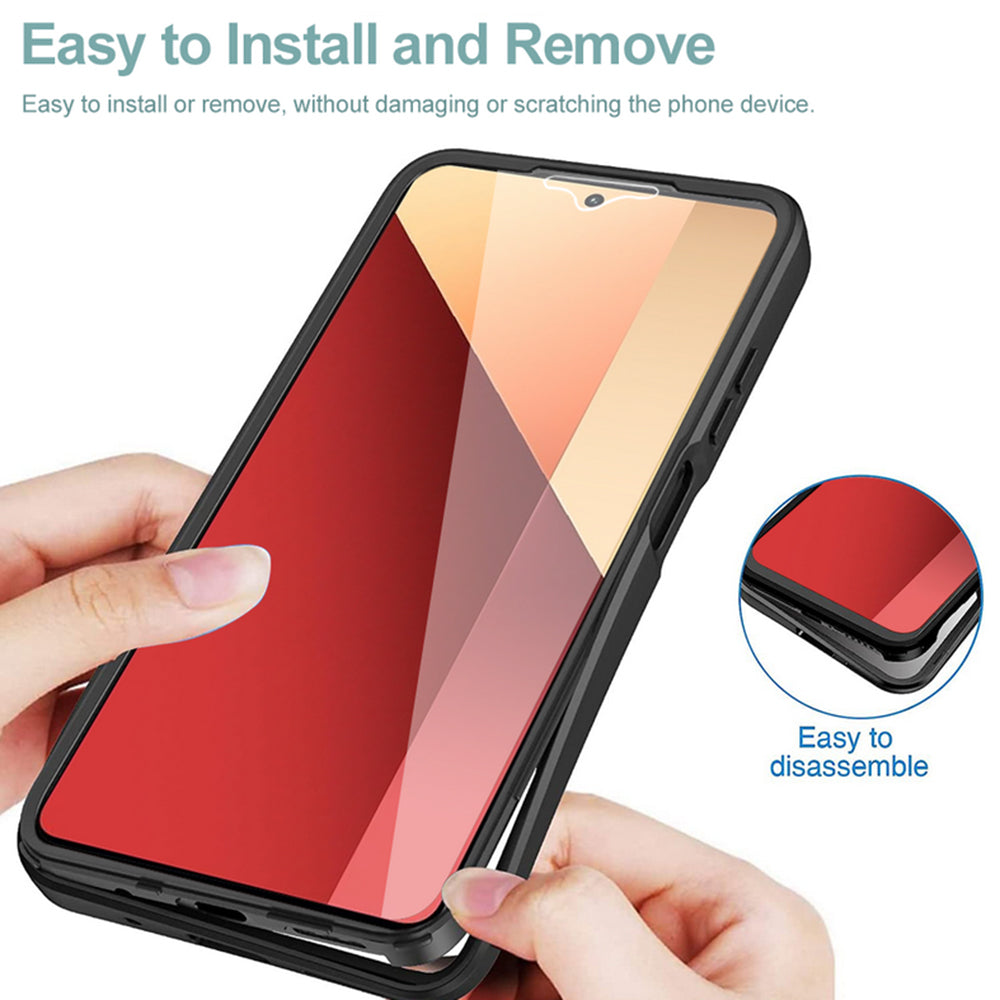 Custodia per Xiaomi Redmi Note 13 Pro 4G / Poco M6 Pro 4G, Techsuit, ColorVerse 360, Nera