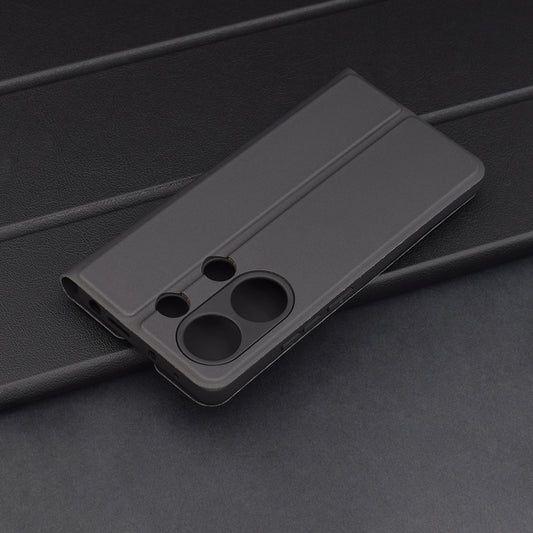 Custodia per Xiaomi Redmi Note 13 Pro 4G / Poco M6 Pro 4G, Techsuit, Magskin Book, Nera