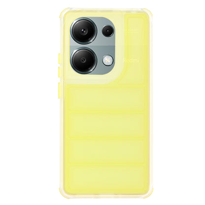 Custodia per Xiaomi Redmi Note 13 Pro 4G / Poco M6 Pro 4G, Techsuit, Wave Shield, Gialla