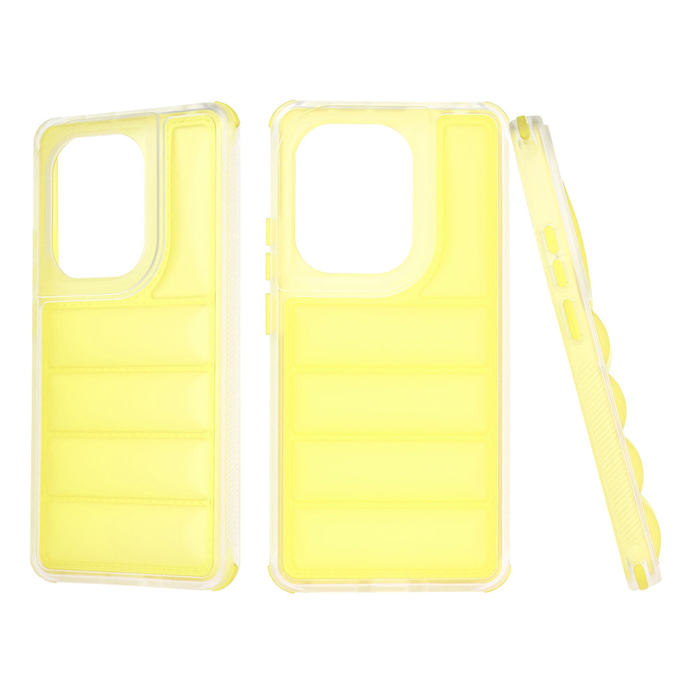 Custodia per Xiaomi Redmi Note 13 Pro 4G / Poco M6 Pro 4G, Techsuit, Wave Shield, Gialla
