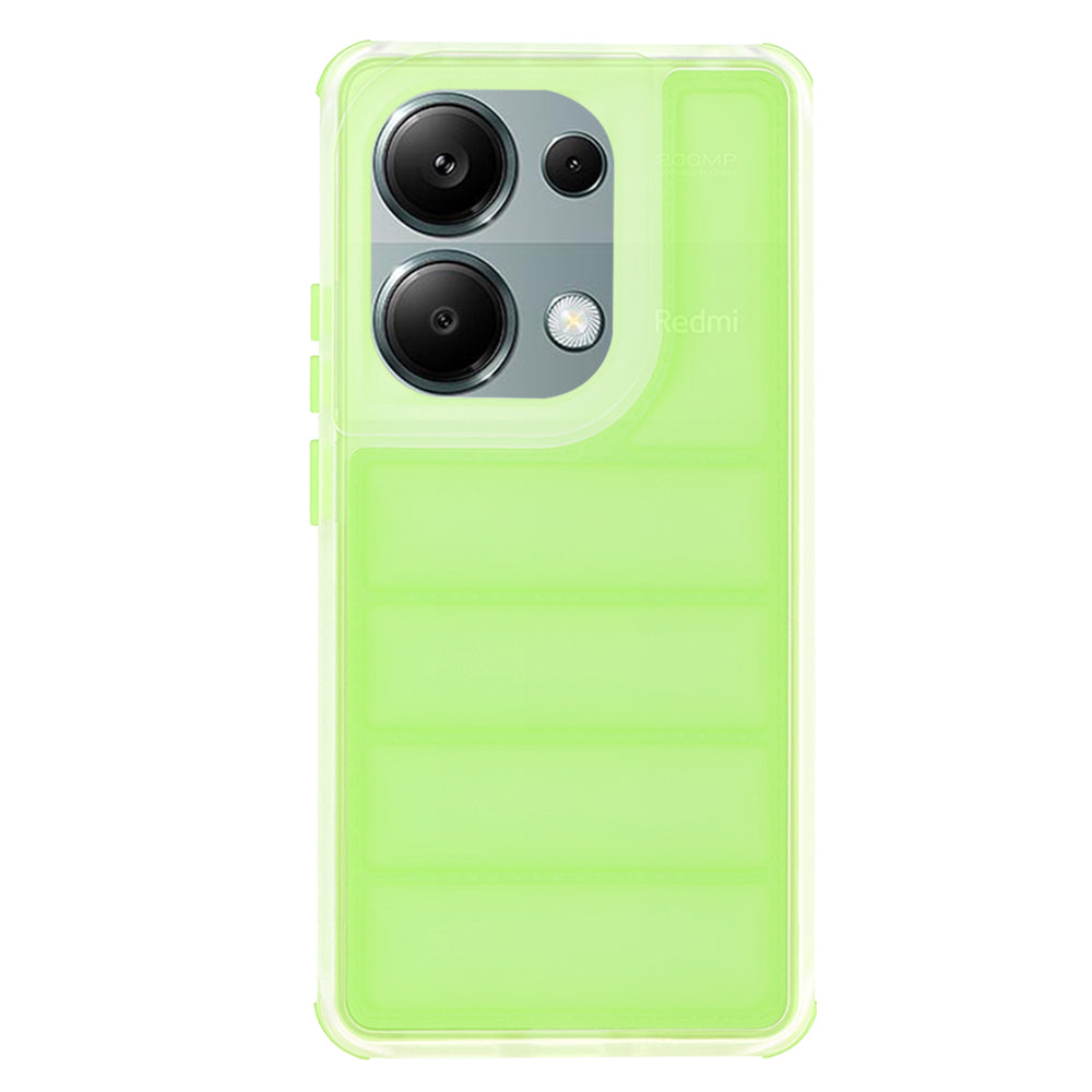 Custodia per Xiaomi Redmi Note 13 Pro 4G / Poco M6 Pro 4G, Techsuit, Wave Shield, Verde