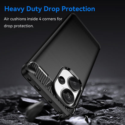 Custodia per Xiaomi Redmi Note 13 Pro+, Techsuit, Carbonio, Nera