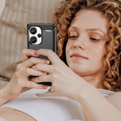 Custodia per Xiaomi Redmi Note 13 Pro+, Techsuit, Carbonio, Nera