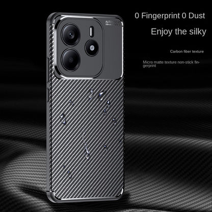 Custodia per Xiaomi Redmi Note 14 4G (Regionale), Techsuit, CarbonFiber, Nera