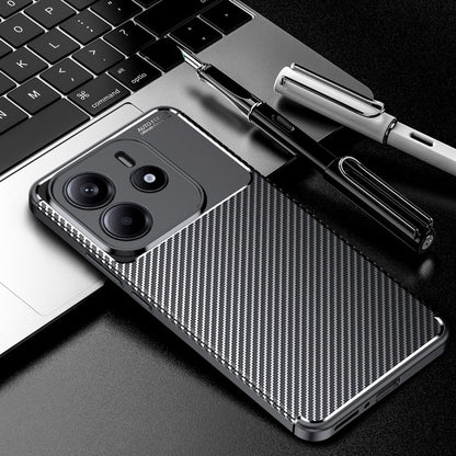 Custodia per Xiaomi Redmi Note 14 4G (Regionale), Techsuit, CarbonFiber, Nera