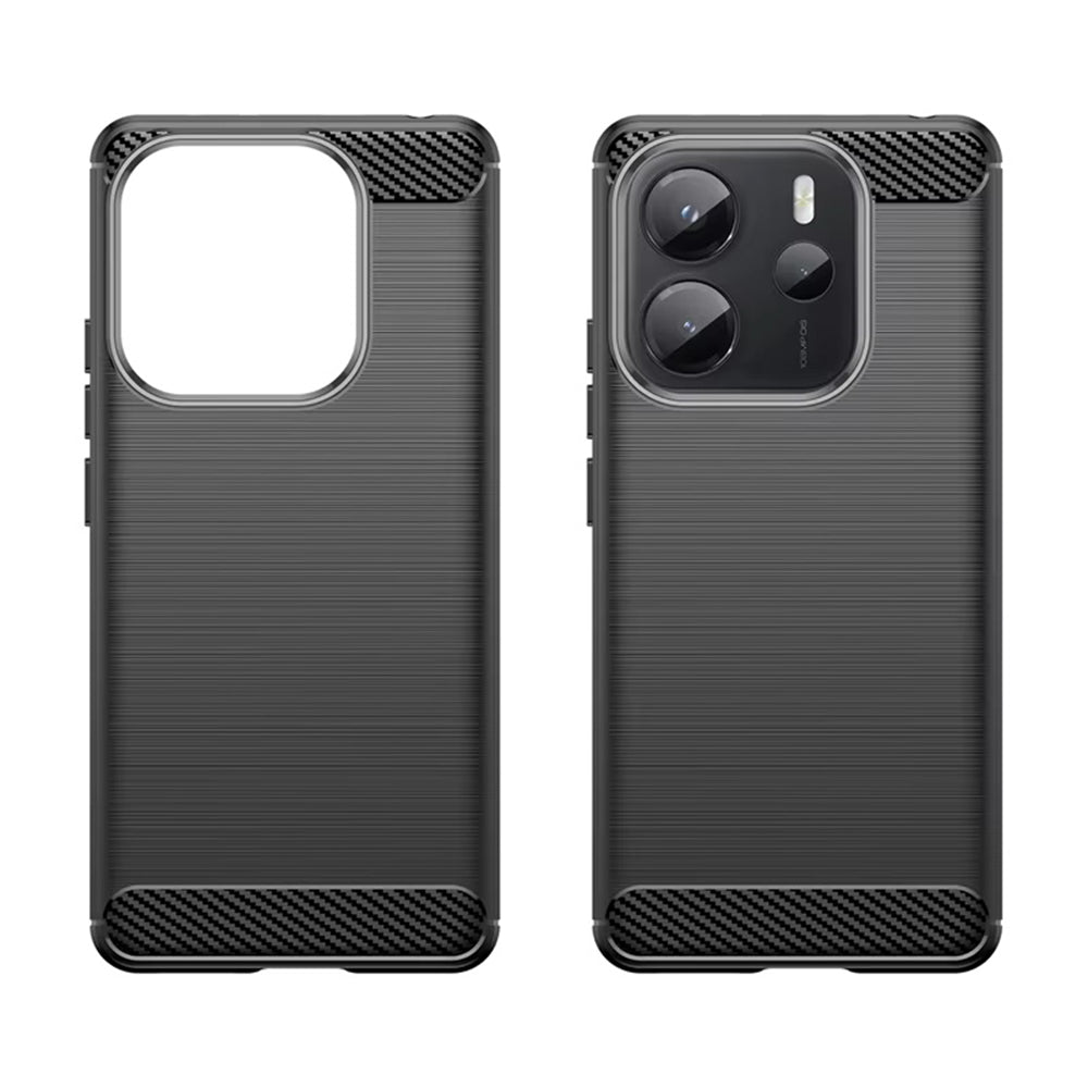 Custodia per Xiaomi Redmi Note 14 4G (Standard), Techsuit, Carbonio, Blu