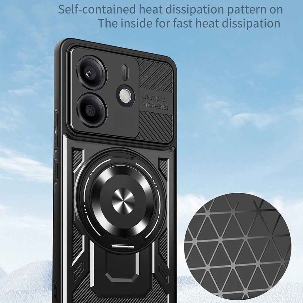 Custodia per Xiaomi Redmi Note 14 5G, Techsuit, RuggedCam, Blu